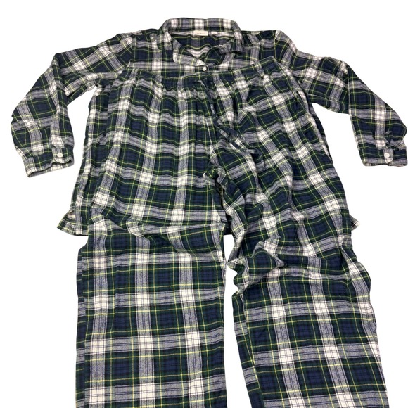 Vintage 1990'S LLBean long-sleeved button-down check shirt, made in Canada, men's size XL equivalent. cotton blue type Vintage Second Hand